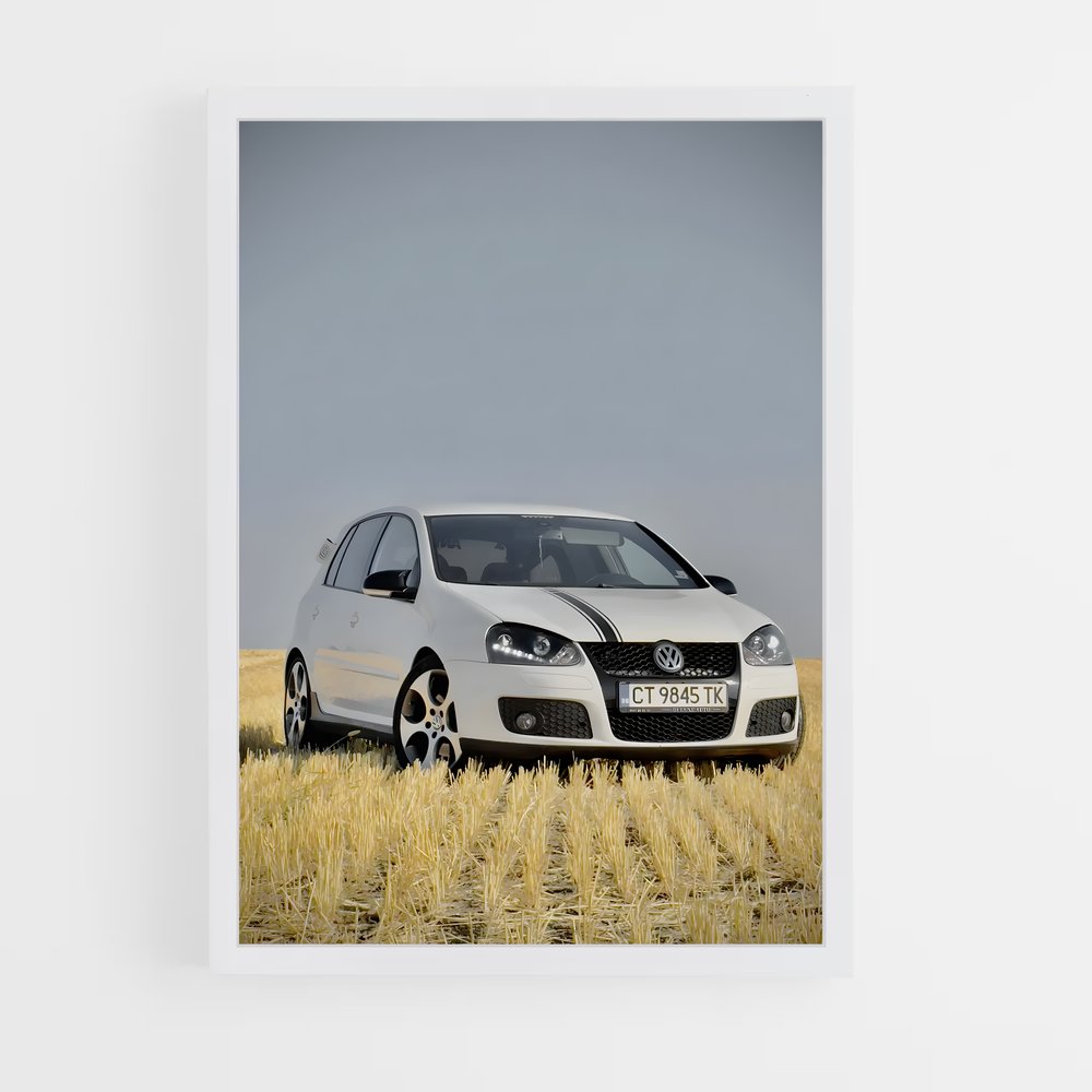 Poster GTI dans les Blés – affiche Volkswagen (vue 3)